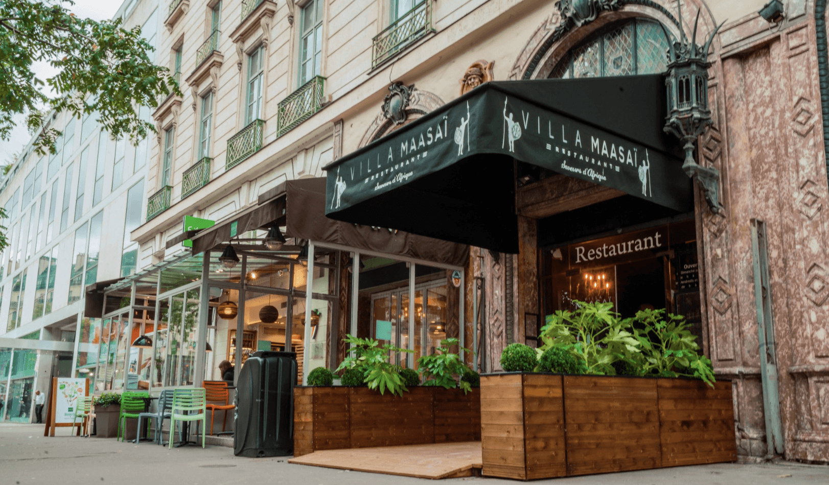 Devanture du restaurant villa massai